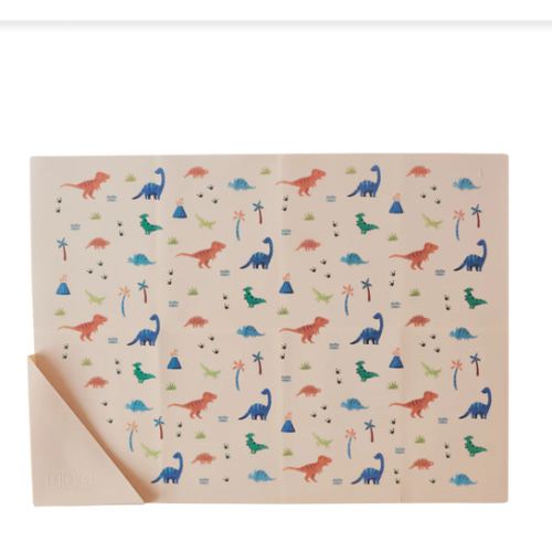 Silicone Placemat Dinosaur Warm Cream – Austin Baby Collection