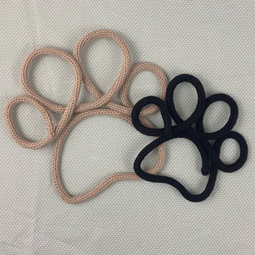 Paw Print Knitted Wire Wall Art: Pet Lover Gift, Personalized Dog/Cat Decor