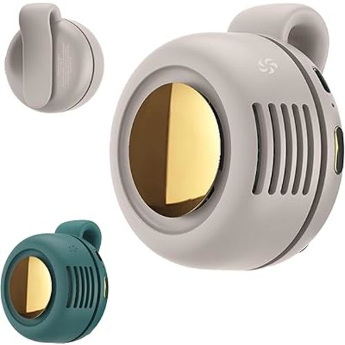 2025 New Portable Silent Mini Bladeless Electric Fan, Clip On Fan For Shirt, 3 Speeds Hands-Free Neck Fan,Suitable For Outdoor & Travel & Office, Travel Accessories, Gift (White)