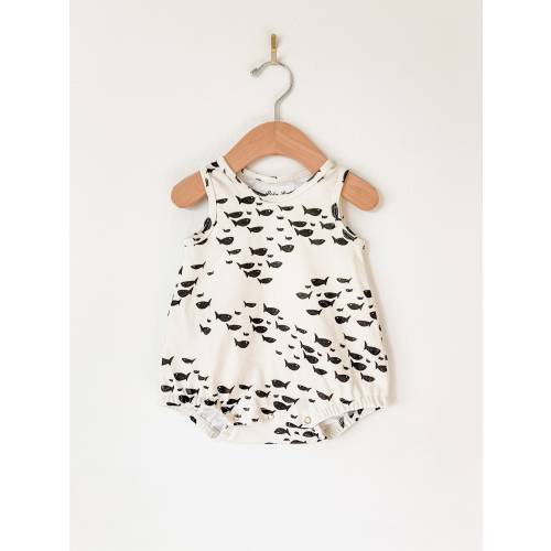 Fish baby romper // Organic baby clothes // baby clothing / baby playsuit / baby clothing / bubble romper / summer baby clothes