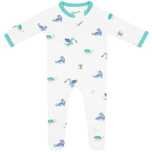 KYTE BABY Unisex Zipper Closure Footies, Rayon Made From Bamboo, 0-24 Months