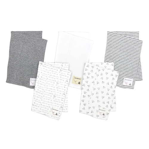 Burt's Bees Baby - 100% Organic Cotton, Extra Absorbent Infant Burp Cloths, Unisex, 5-Pack