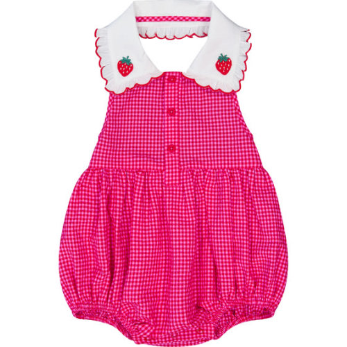 Dark Pink Baby Bubble Romper