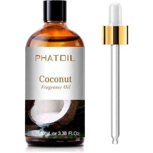 3.38FL.OZ Coconut Fragrance Oils for Aromatherapy, Essential Oils for Diffusers for Home, Perfect for Diffuser, Yoga, Skin Care, DIY Candle and Soap Making - 100ml