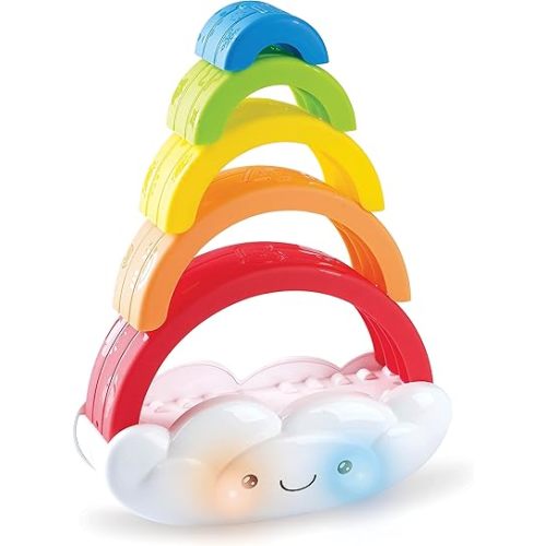 Kidoozie Musical Stack & Learn Rainbow - Stacking Activity Toy for Infants and Toddlers 6-24M - Motion Activated Lights and Sounds - Encourages Early Learning and Fine Motor Skills