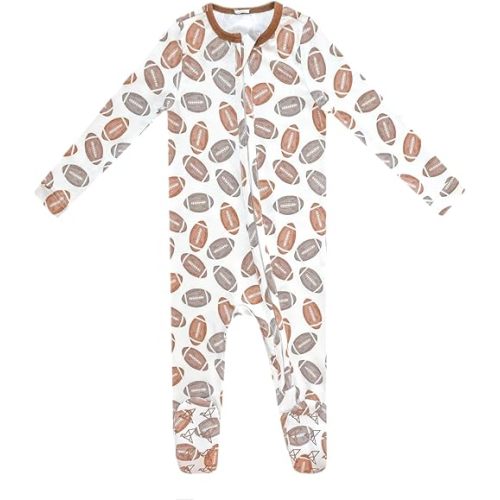 Copper Pearl Zip-Up Footie Baby Pajamas: Ultra-Soft Boys Pajamas and Girls Pajamas, Premium Knit Fabric in Stylish Prints, Tag-Free with Two-Way Zipper, Sized Newborn to 24 Months, Blitz