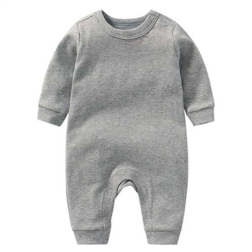 Dealovy Infant Toddler Newborn Baby Onesie Round Neck Long Sleeve Solid Color Full Zip Comfortable Plain Jumpsuit Covering the Feet