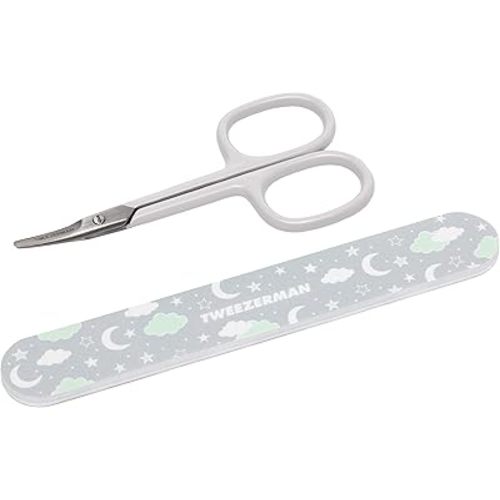 Tweezerman Baby Nail Scissors with Bear File (Color May Vary)