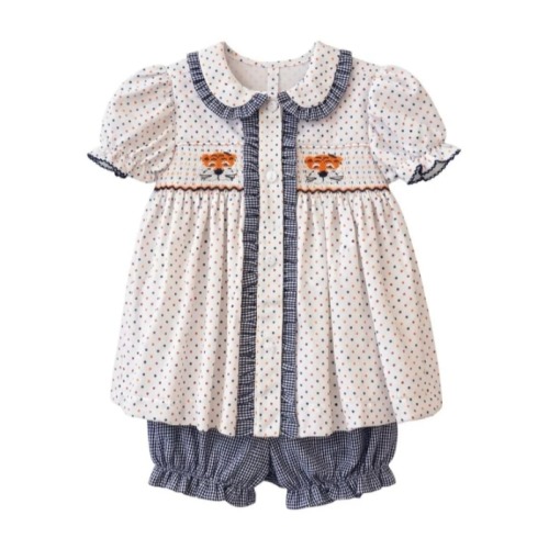 Baby Girls' Gingham Eyelet Bib Romper - Cloud Island™  Newborn