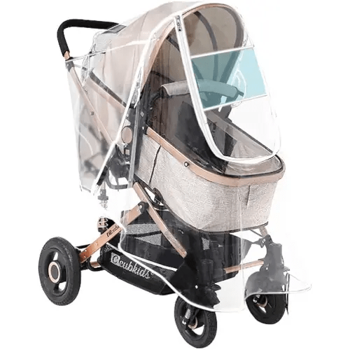 Stroller Rain Cover, Universal Stroller Accessory, Waterproof, Windproof, Protect from Sun Dust Snow, Baby Stroller Weather Shield for Travel