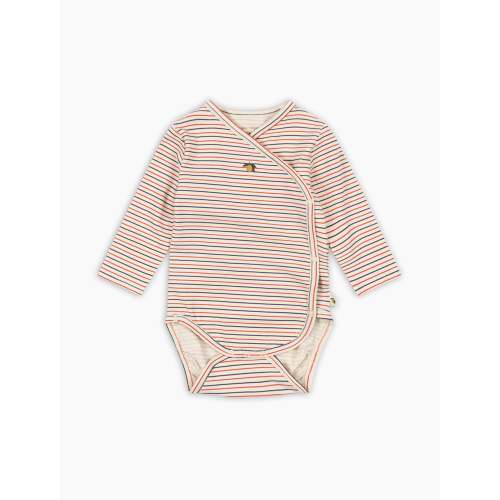 Basic LS Kimono Bodysuit in Stripe Tricolore (Any Size)