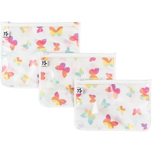 Tiny Twinkle Diaper Bag Organizing Pouches|3 Pack Mess-Proof Clear Front Travel Organizer Bags&TSA Approved Toiletry Bag Set for Baby and Mom Essentials