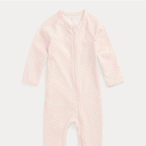Floral Cotton Interlock Footed Coverall