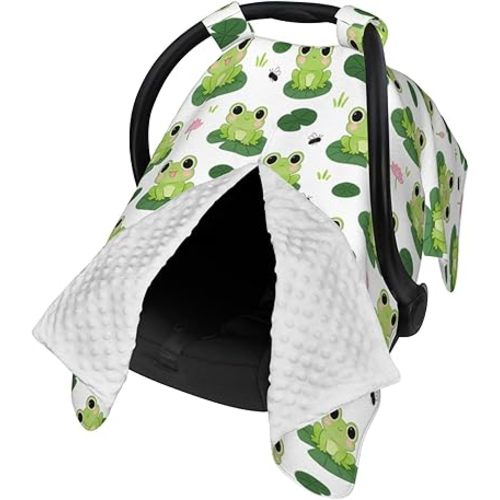 Frog Baby Car Seat Canopy Cover Multi Use Nursing Cover for Mom Nursing Covers Newborn Frog Shower Gift