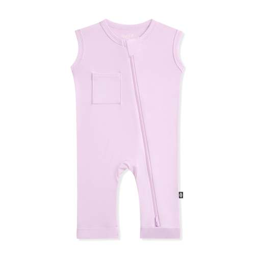 Zippered Sleeveless Romper in Thistle