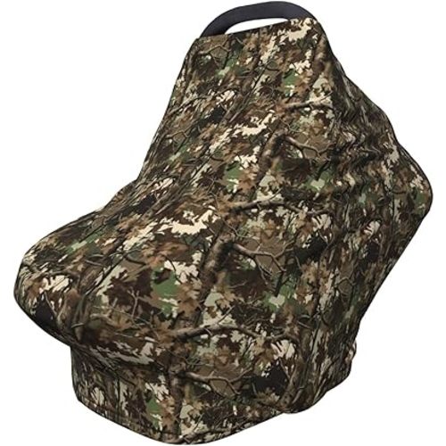 Camo Baby Car Seat Cover, Multi Use Baby Stroller Cover, Boys and Girls Camo Shower Gifts