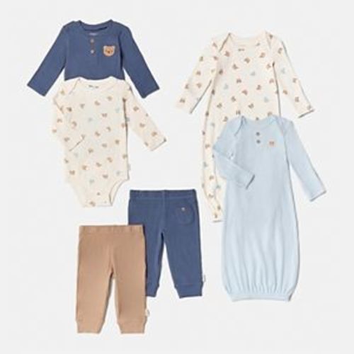 Newborn Baby Boys Huggies Babywear® 100% Organic 2-Pack Ribbed Pants, Bodysuits, Sleeper Gowns Matching Separates Sets