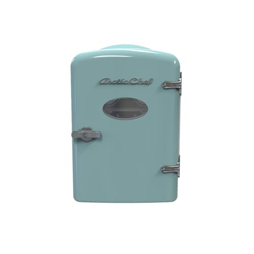 ARCTIC CHEF Compact refrigerators Multi Colors, Office Product, small meal cool, Beverage, Drinks (Blue)