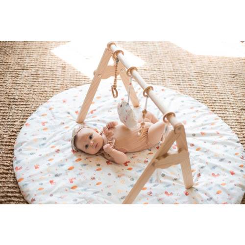 Personalizable Organic Cotton Baby Gym: Foldable Activity Center Baby Gift