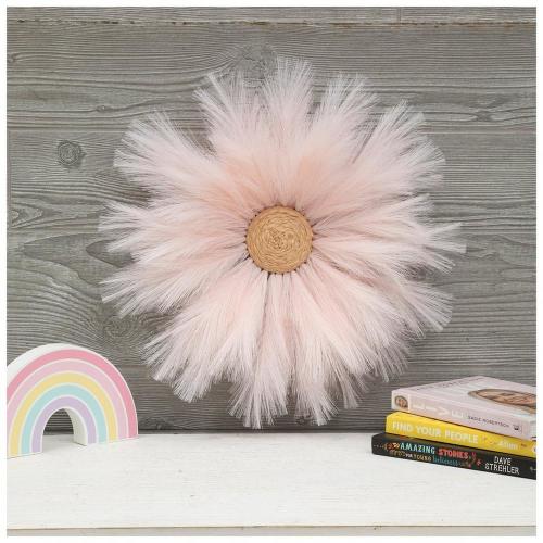 Pink Pampas Grass Flower Wall Decor