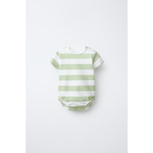 STRIPED BODYSUIT - Green | ZARA United States