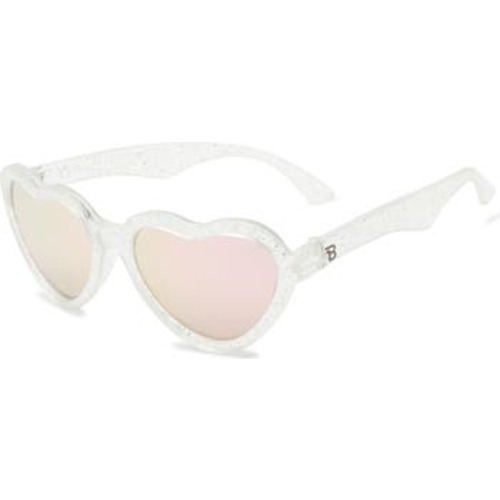 Kids' Mirrored Shimmer Heart Sunglasses, 0-2 Y