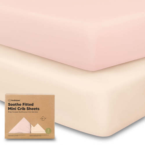 Soothe Fitted Mini Crib Sheet (Cameo)
