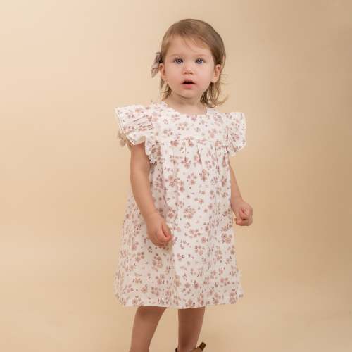Organic GOTS Short Sleeve Flutter Dress