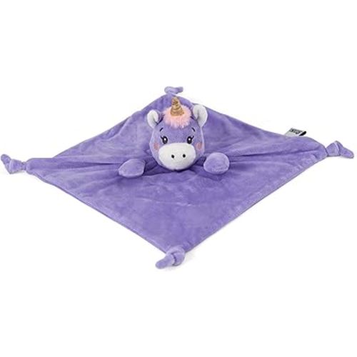KINREX Unicorn Security Blanket for Babies - Soft Plush Soothing Towel, Unisex Baby Comforter Toy, Ideal Sleep Companion, Newborn Teddy Bear Lovey, for Boys & Girls, Measures 12 Inches
