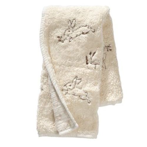 Lambs & Ivy Signature Organic Cotton & Muslin Bunny Coverlet Baby Blanket