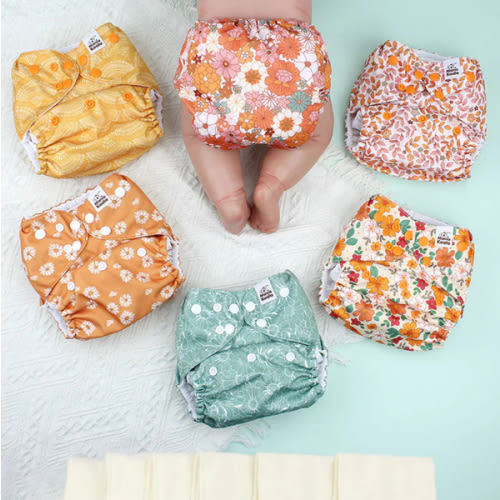 POCKET DIAPER 3.0 WITH INSERTS - 6 PACK(Little Daisies)