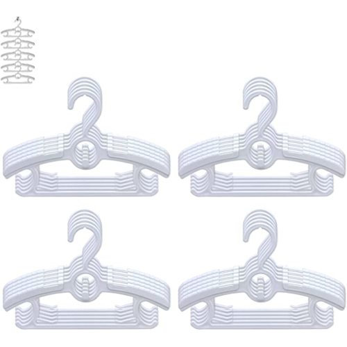 Baby Hangers 20 Pieces 11“-14‘’ Retractable Non-Slip Adjustable Multifunctional Children's Hanger, Children Coat Hanger for Clothes, Toddler Kids Child
