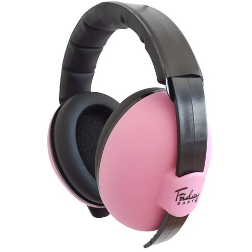 Baby Ear Protection (0-2+ Years) - Comfortable and Adjustable Noise Cancelling Baby Ear Muffs for Infants & Newborns | Baby Headphones Noise Reduction for Airplanes Fireworks Concert, Pink - Pink Matte