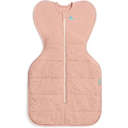 Love to Dream Swaddle UP Warm, 2.5 TOG, Dramatically Better Sleep, Allow Baby to Sleep in Preferred Arms Up Position for Self-Soothing, Snug Fit Calms Startle Reflex, 5-8.5lbs, Rose