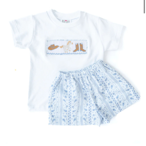 Bandana and Boots Rodeo Beau T-Shirt/Shorts Set