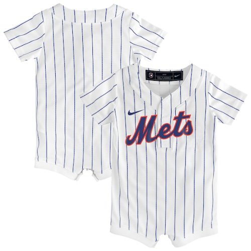 Infant New York Mets Nike White Home Replica Romper Jersey