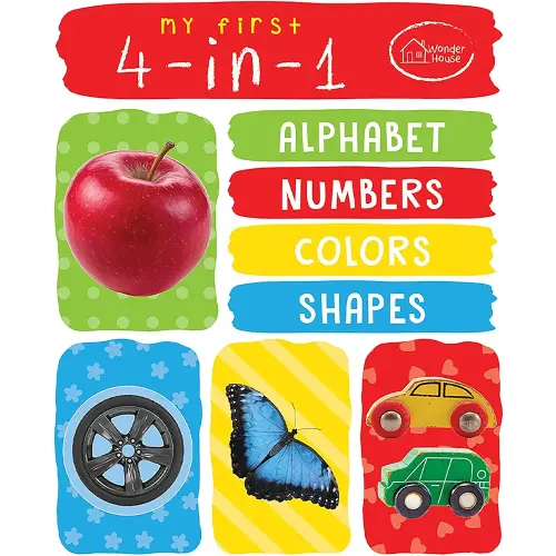 My First 4 In 1 Alphabet Numbers Colours Shapes: Padded Board Books