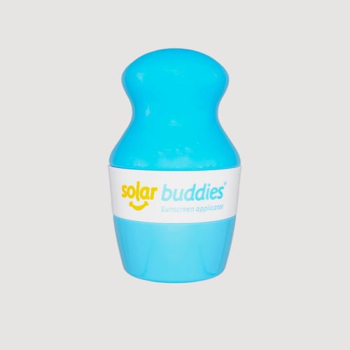 Solar Buddies Sunscreen Applicator - Single Full Blue - BPA-Free Refillable Roll on Sponge Sunscreen, Suncream & Lotion Applicator For Kids, Adults & Families - Holds 3.4fl oz, Perfect Size for Travel