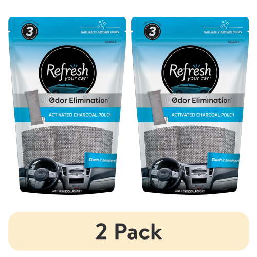 (2 pack) Refresh Your Car! Charcoal Bag Air Freshener, 3 Count