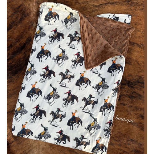 Wild ride baby Minky blanket