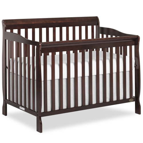 Dream On Me Ashton 5-in-1 Convertible Crib, Espresso, Greenguard Gold and JPMA Certified