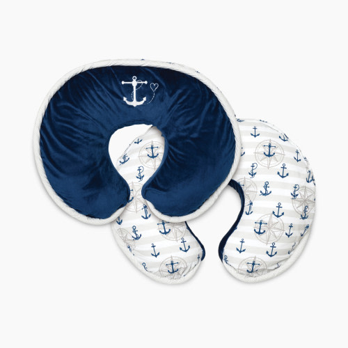 Boppy Luxe Feeding And Infant Support Pillow - Navy Nautical