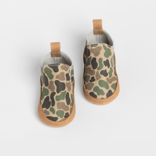 The Prissy Pelican Duck Camo Slip On Baby Shoe - Hard Sole / 4