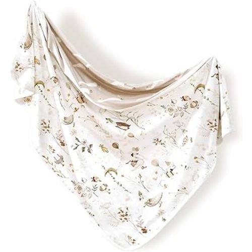 GRSSDER Baby Blankets Super Soft Jersey Knit Swaddle Blanket for Baby Girls and Boys, Double Layer Receiving Blankets 34 x 44 Inches Extra Large for Baby Show Gift, Cute Duck