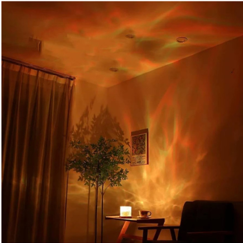 Ocean Wave Projector Light, 16 Colors Cube Lamp with Remote Control, Northern Night Light for Bedroom, Mood Ambient Lighting for Home