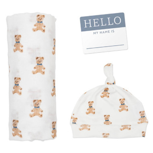 Buy Lulujo Baby Hello World Newborn Set Vintage Bear at Well.ca | Free Shipping $35+ in Canada