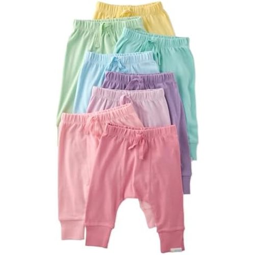 Baby Jordan 8-Pack Jogger Pants 100% Organic Cotton Bottoms for Boys & Girls