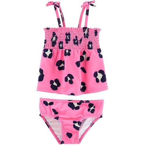 OshKosh B'Gosh Infant Girls' Animal Print Tankini Swim Set, Raspberry, 3 Months
