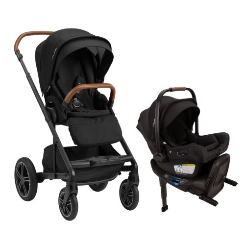 Nuna MIXX Next with Magnetic Buckle + PIPA Aire RX Travel System Bundle - Caviar