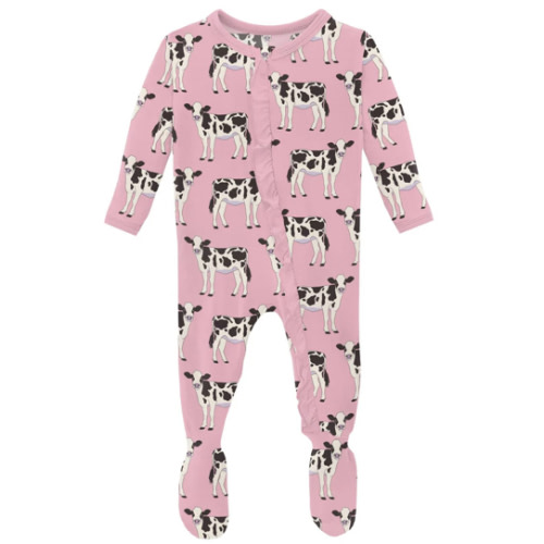 Cake Pop Cows Layette Footie – Baby In Bloom